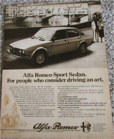 1978 Alfa Romeo Sport Sedan car ad