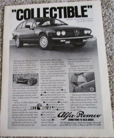 1979 Alfa Romeo Mille Miglia Sprint Veloce car ad