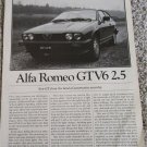 1981 Alfa Romeo GTV6 2.5 car article