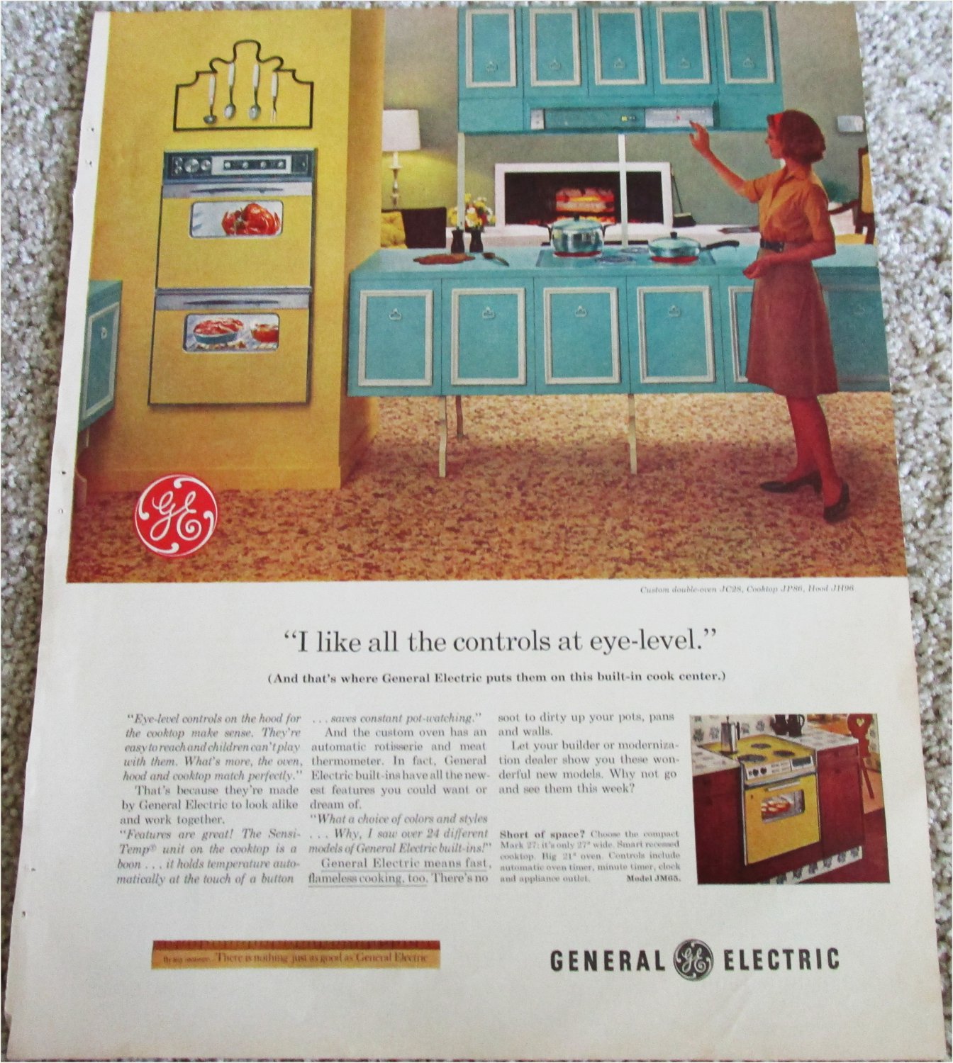 1963 GE Eye Levels Appliances ad