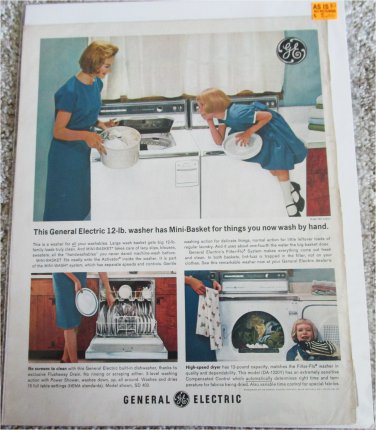 1963 GE Washer With Mini Basket ad