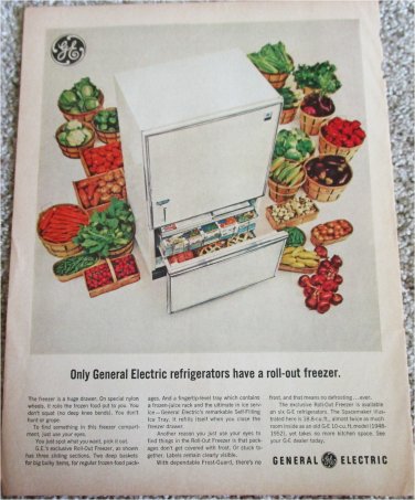 1964 GE Roll-Out Freezer ad