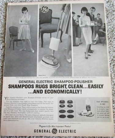 1964 GE Shampoo-Polisher ad