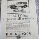 1928 Buick 4 dr sedan Beauty That Surpasses All Tradition car ad