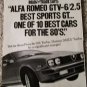 1981 Alfa Romeo GTV-6/2.5 car ad