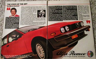 1981 Alfa Romeo GTV-6/2.5 Coupe car ad featuring Mario Andretti