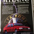 1987 Alfa Romeo Milano 4 dr sedan Power In The Hands car ad