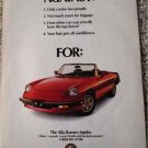 1989 Alfa Romeo Spider car ad