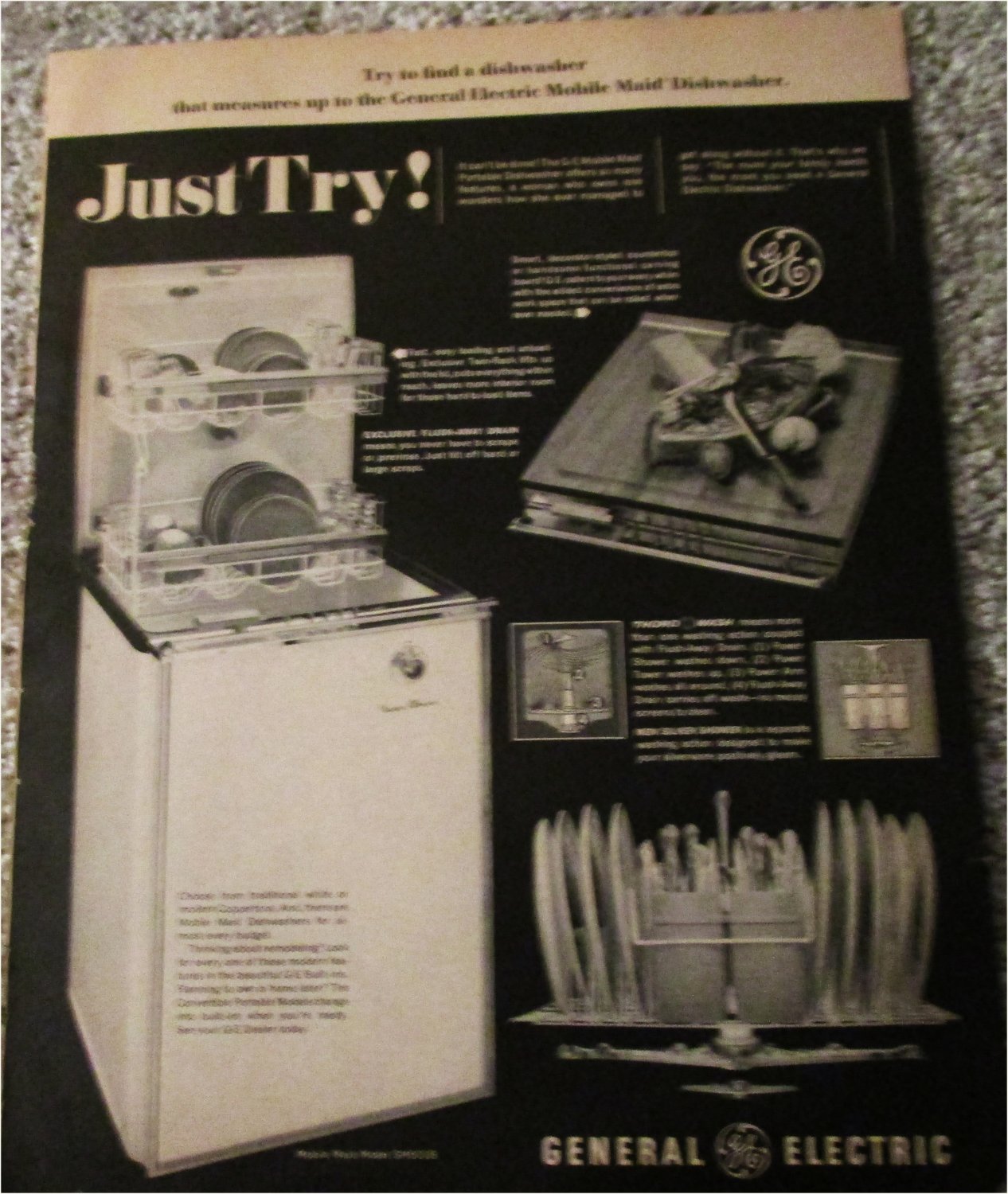 1966 GE Mobile Maid Dishwasher ad 2