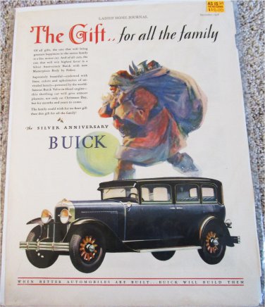 1929 Buick 4 dr sedan Christmas car ad