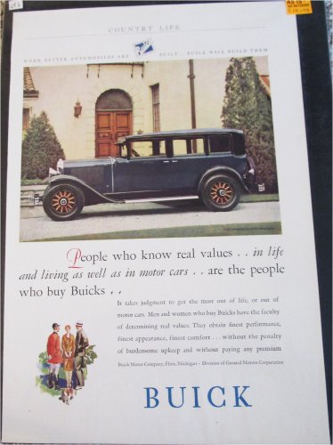 1929 Buick 4 dr sedan People Who Know car ad