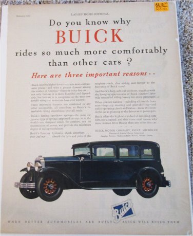1929 Buick 4 dr sedan Do You Know Why car ad