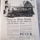 1929 Buick 4 dr sedan Twice As Many People car ad