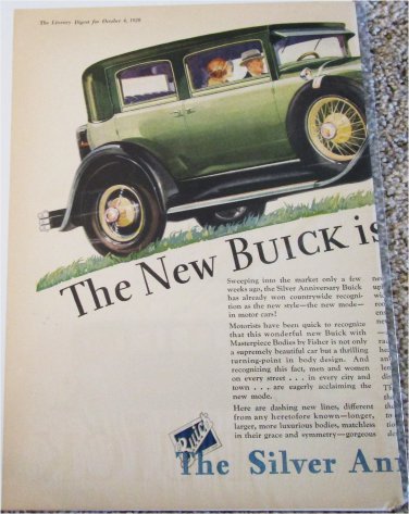 1929 Buick 4 dr sedan The New Buick car ad