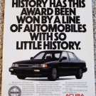 1988 Acura 4 dr sedan car ad