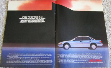 1990 Acura Integra 4 dr sedan car ad #3