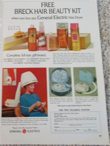 1968 GE Hair Dryer ad