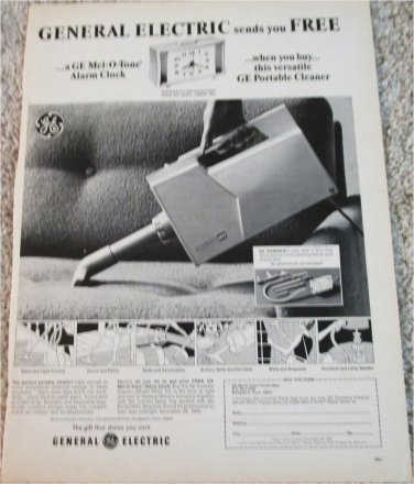 1969 GE Portable Cleaner ad