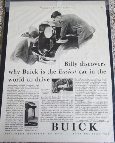 1930 Buick Billy Discovers car ad