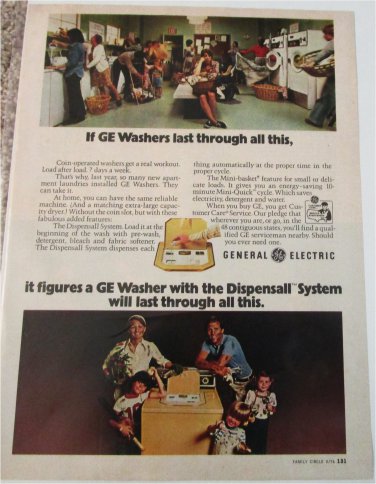 1976 GE Washer Dryer with Dispensall ad