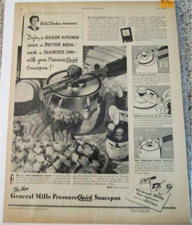 1948 General Mills PressureQuick Saucepan ad