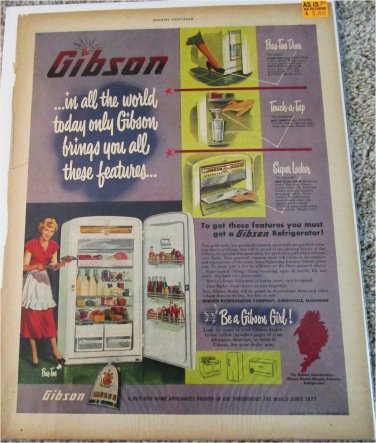 1951 Gibson Refrigerator ad