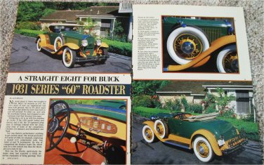 1931 Buick Series 60 Roadster car article