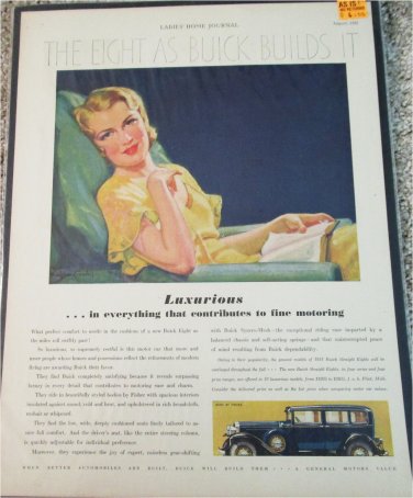 1931 Buick 4 dr sedan Luxurious  car ad