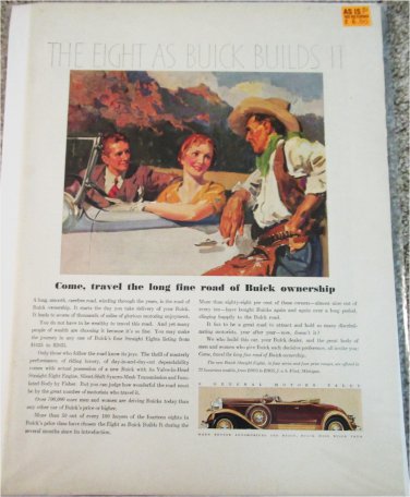 1931 Buick Roadster Come, Travel car ad