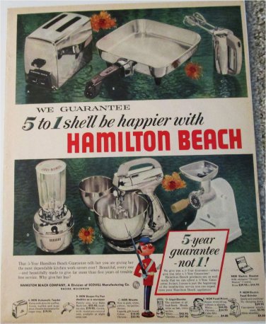 1956 Hamilton Beach Appliances ad