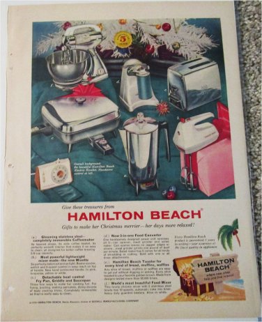 1959 Hamilton Beach Appliances Christmas ad
