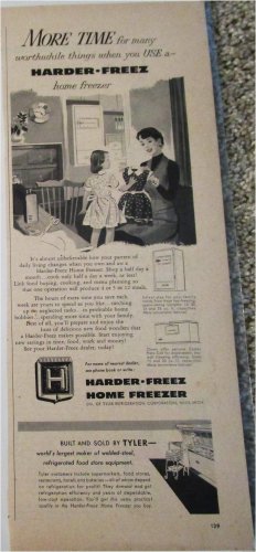 1954 Harder-Freez Home Freezer ad