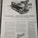 1933 Buick 4 dr sedan On The Farm car ad