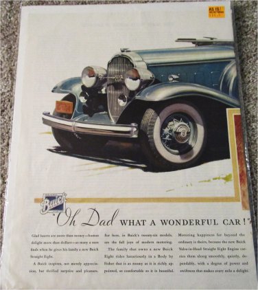 1933 Buick Convertible Oh Dad car ad