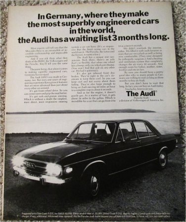 1970 Audi 100 LS 4 dr sedan In Germany car ad