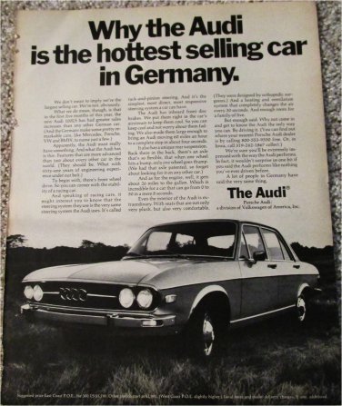 1971 Audi 100 LS 4dr sedan Why The Audi car ad