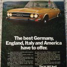 1973 Audi 100LS 4 dr sedan The Best Germany car ad
