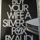 1973 Audi Silver Fox 4 dr sedan car ad
