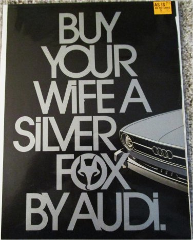 1973 Audi Silver Fox 4 dr sedan car ad