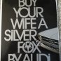 1973 Audi Silver Fox 4 dr sedan car ad