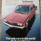 1974 Audi 100LS 4 dr sedan car ad
