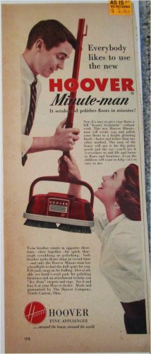 1955 Hoover Minute Man Cleaner ad