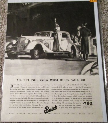 1935 Buick 4 dr sedan All But Two car ad