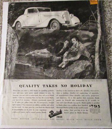 1935 Buick Roadster Quality car ad