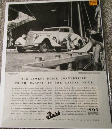 1935 Buick Roadster The Newest car ad