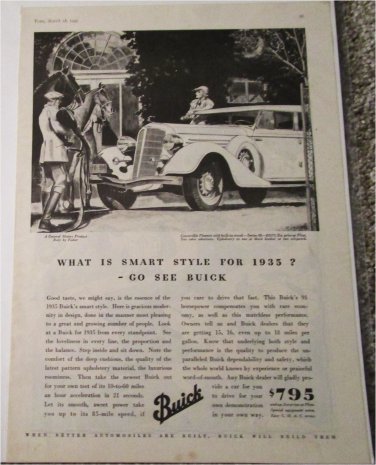 1935 Buick Convertible Phaeton What is Smart car ad
