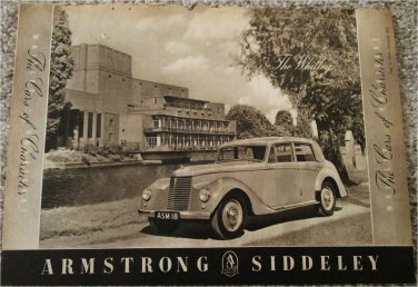 1952 Armstrong Siddeley Whittley 4 dr sedan car ad