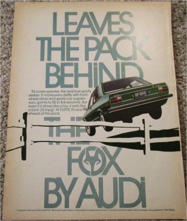 1974 Audi 100LS 25 MPG 4 dr sedan car ad