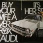 1974 Audi Siver Fox 4 dr sedan car ad