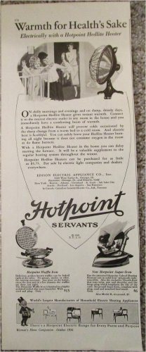 1926 Hotpoint Hedlite Heater ad